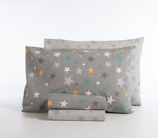 ΠΑΙΔΙΚΟ ΣΕΤ ΣΕΝΤΟΝΙΑ 3ΤΜΧ ΜΟΝΑ STARS ABOVE  2X(170X260)-1X(52X72) NEF-NEF HOMEWARE GREY - Image 4