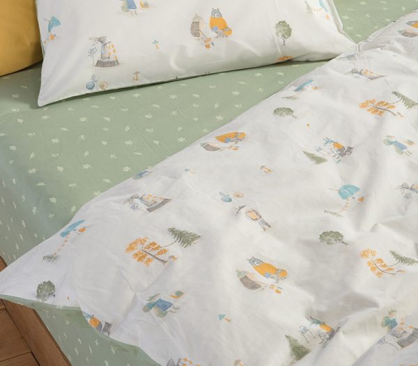 ΠΑΙΔΙΚΟ ΣΕΤ ΣΕΝΤΟΝΙΑ 3ΤΜΧ ΜΟΝΑ WOODLAND PARTY  2X(170X260)-1X(52X72) NEF-NEF HOMEWARE ECRU - Image 2