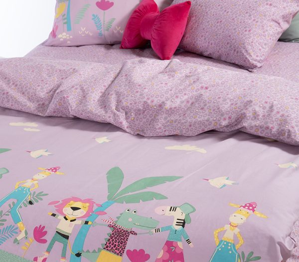 ΠΑΙΔΙΚΟ ΣΕΤ ΣΕΝΤΟΝΙΑ 3ΤΜΧ ΜΟΝΑ ROLLER FRIENDS  2X(170X260)-1X(52X72) NEF-NEF HOMEWARE PURPLE - Image 2