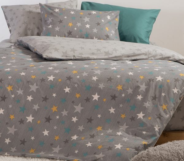 ΠΑΙΔΙΚΗ ΣΕΤ ΠΑΠΛΩΜΑΤΟΘΗΚΗ 2ΤΜΧ  ΜΟΝΗ STARS ABOVE  1Χ(160Χ240)+1Χ(52Χ72) NEF-NEF HOMEWARE GREY - Image 3