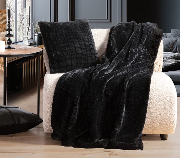 ΔΙΑΚΟΣΜΗΤΙΚΟ ΜΑΞΙΛΑΡΙ MENTOR 45X45 NEF-NEF HOMEWARE BLACK - Image 2