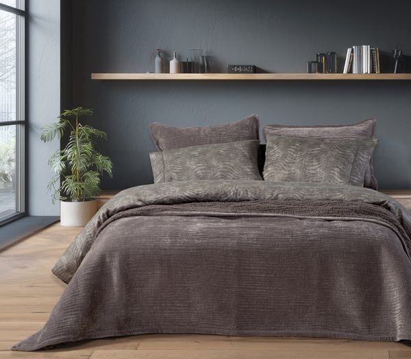 ΚΟΥΒΕΡΛΙ ΥΠΕΡΔΙΠΛΟ ELEMENTS-BRAVE 230X240 NEF-NEF HOMEWARE GREY