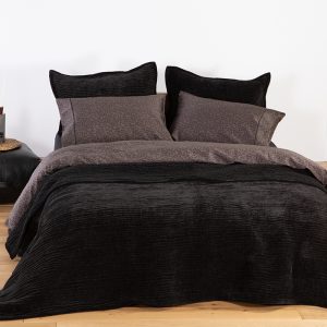 ΚΟΥΒΕΡΛΙ ΥΠΕΡΔΙΠΛΟ ELEMENTS-BRAVE 230X240 NEF-NEF HOMEWARE BLACK