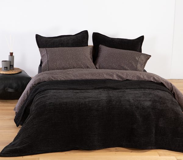 ΚΟΥΒΕΡΛΙ ΥΠΕΡΔΙΠΛΟ ELEMENTS-BRAVE 230X240 NEF-NEF HOMEWARE BLACK