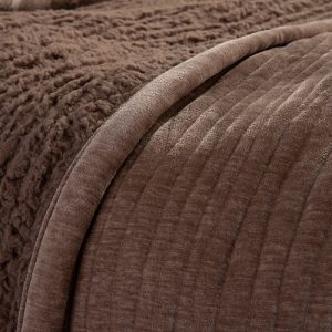 ΚΟΥΒΕΡΛΙ ΥΠΕΡΔΙΠΛΟ ELEMENTS-BRAVE 230X240 NEF-NEF HOMEWARE MOCCA
