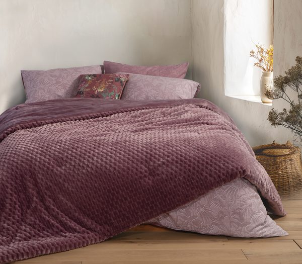 ΚΟΥΒΕΡΤΟΠΑΠΛΩΜΑ ΥΠΕΡΔΙΠΛΟ LERNIA 220Χ240 NEF-NEF HOMEWARE MAUVE