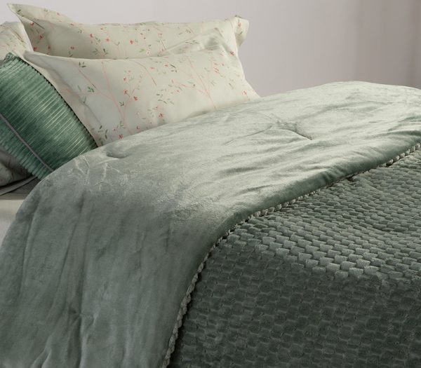 ΚΟΥΒΕΡΤΟΠΑΠΛΩΜΑ ΥΠΕΡΔΙΠΛΟ LERNIA 220Χ240 NEF-NEF HOMEWARE GREEN