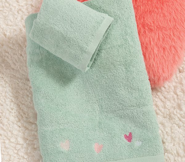 ΠΑΙΔΙΚΕΣ ΠΕΤΣΕΤΕΣ ΣΕΤ 2TMX HEARTS ATTACK 30X50+70X140 NEF-NEF HOMEWARE AQUA - Image 2