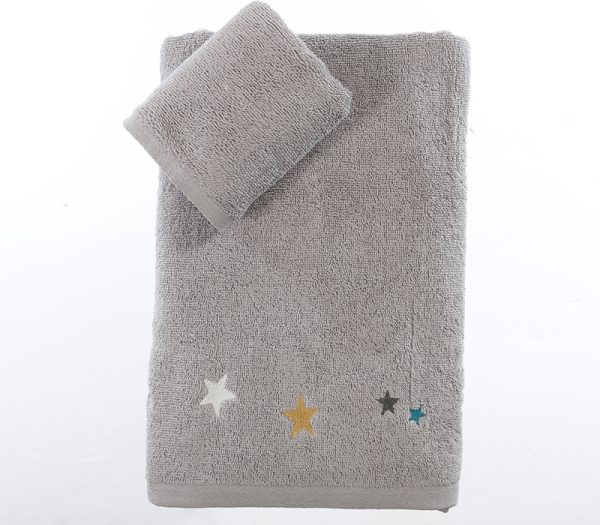 ΠΑΙΔΙΚΕΣ ΠΕΤΣΕΤΕΣ ΣΕΤ 2TMX STARS ABOVE 30X50+70X140 NEF-NEF HOMEWARE GREY - Image 3