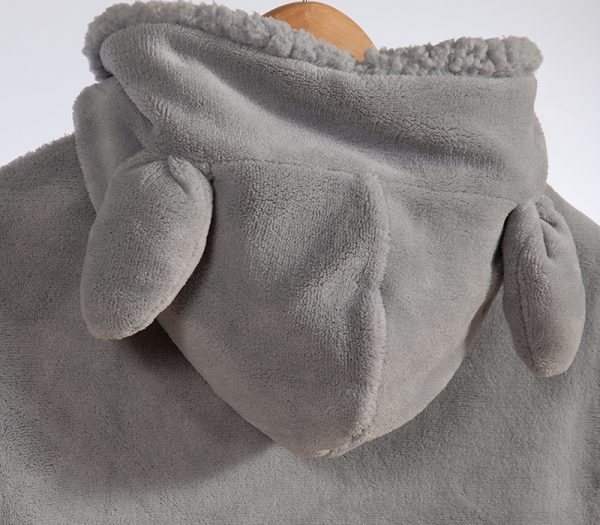 ΠΑΙΔΙΚΟ ΠΟΝΤΣΟ SLEEPING LION Νο 06-08 NEF-NEF HOMEWARE GREY - Image 4