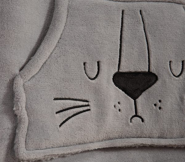 ΠΑΙΔΙΚΟ ΠΟΝΤΣΟ SLEEPING LION Νο 06-08 NEF-NEF HOMEWARE GREY - Image 2