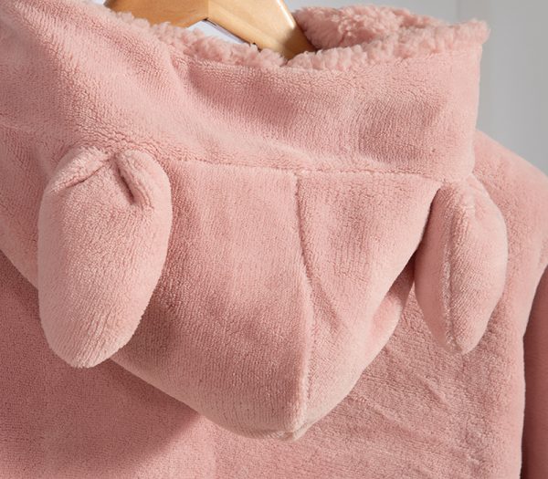 ΠΑΙΔΙΚΟ ΠΟΝΤΣΟ SMILING CAT Νο 06-08 NEF-NEF HOMEWARE PINK - Image 4