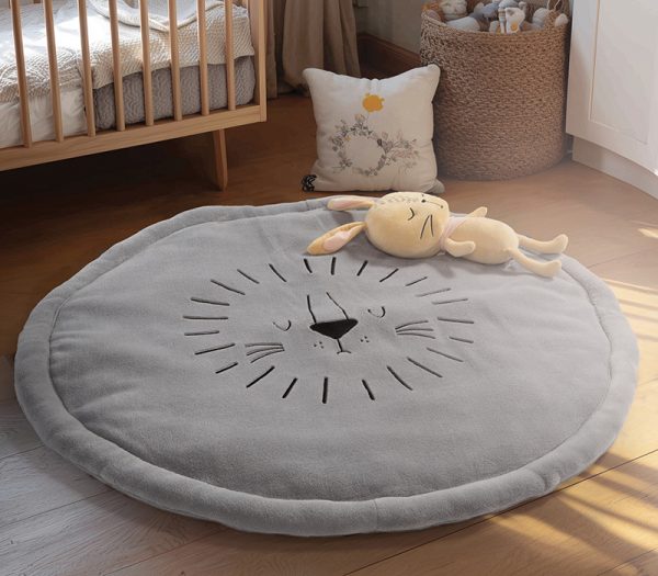 ΧΑΛΙ-ΤΑΠΕΤΟ-ΚΟΥΡΤΙΝΑ  SLEEPING LION D.90 NEF-NEF HOMEWARE GREY - Image 2