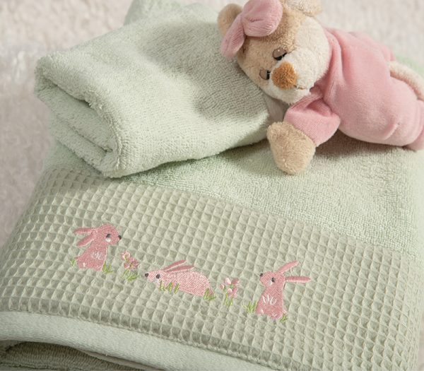 ΒΡΕΦΙΚΕΣ ΠΕΤΣΕΤΕΣ ΣΕΤ 2TMX COUNTRY BUNNY NEF-NEF HOMEWARE MINT - Image 2