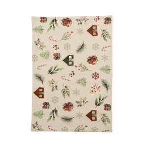 ΧΡΙΣΤΟΥΓΕΝΝΙΑΤΙΚΟ ΣΟΥΠΛΑ WHITE CHRISTMAS 33Χ48 NEF-NEF HOMEWARE ECRU