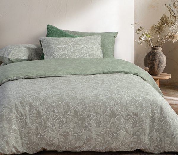 ΣΕΤ ΣΕΝΤΟΝΙΑ 4ΤΜΧ KING SIZE DAZIER ΜΕ ΛΑΣΤΙΧΟ 1Χ(270Χ270)+1X(180X200+35)+2Χ(52Χ72) NEF-NEF HOMEWARE GREEN