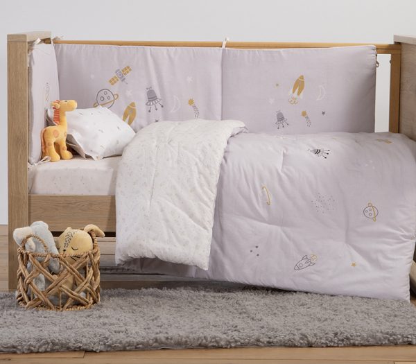 ΒΡΕΦΙΚΟ ΠΑΠΛΩΜΑ MY UNIVERSE 110Χ140 NEF-NEF HOMEWARE GREY