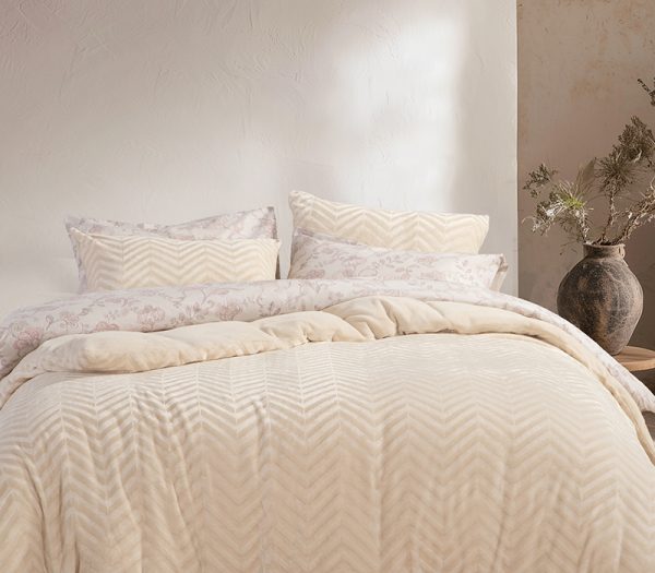 ΣΕΤ ΠΑΠΛΩΜΑΤΟΘΗΚΗ 2ΤΜΧ ΜΟΝΗ CARMEN 160X220+1X(50X70) NEF-NEF HOMEWARE ECRU