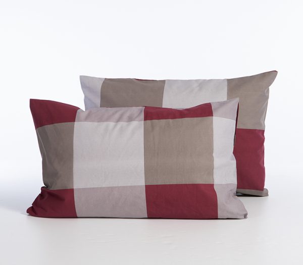 ΜΑΞΙΛΑΡΟΘΗΚΗ CASUAL CHECK 52Χ72 NEF-NEF HOMEWARE BORDO