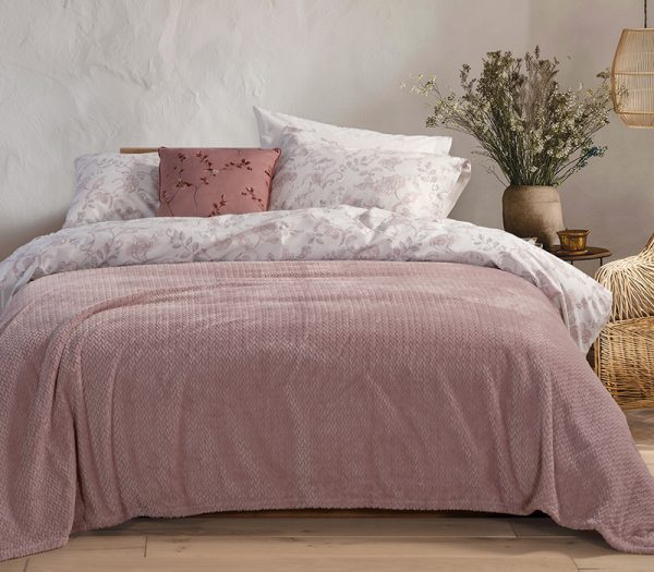 ΚΟΥΒΕΡΤΑ ΥΠΕΡΔΙΠΛΗ WORTH 220X240 NEF-NEF HOMEWARE MAUVE
