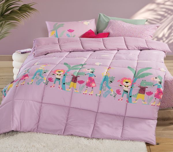 ΠΑΙΔΙΚΟ ΠΑΠΛΩΜΑ ΜΟΝΟ ROLLER FRIENDS 160X220 NEF-NEF HOMEWARE LILAC