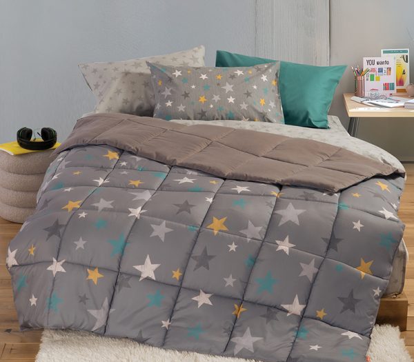 ΠΑΙΔΙΚΟ ΠΑΠΛΩΜΑ ΜΟΝΟ STARS ABOVE 160X220 NEF-NEF HOMEWARE SILVER