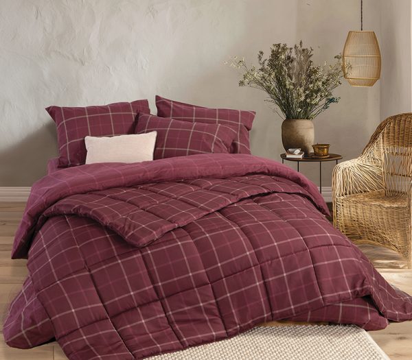 ΠΑΠΛΩΜΑ ΥΠΕΡΔΙΠΛΟ NAIBERG 240X220 NEF-NEF HOMEWARE BORDO
