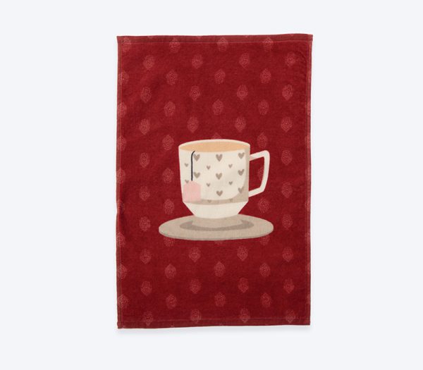 ΠΟΤΗΡΟΠΑΝΟ ΒΕΛΟΥΤΕ CUP OF TEA 40Χ60 NEF-NEF HOMEWARE BORDO