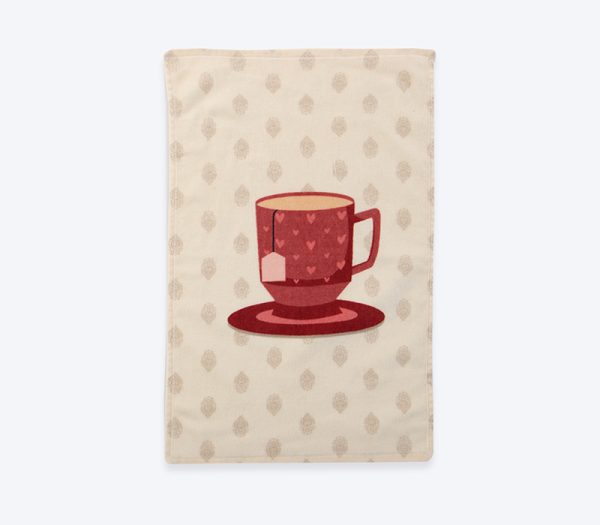 ΠΟΤΗΡΟΠΑΝΟ ΒΕΛΟΥΤΕ CUP OF TEA 40Χ60 NEF-NEF HOMEWARE ECRU