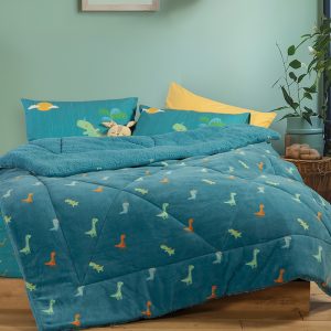 ΠΑΙΔΙΚΟ ΚΟΥΒΕΡΤΟΠΑΠΛΩΜΑ ΜΟΝΟ DINOS ON WHEELS 160Χ220 NEF-NEF HOMEWARE PETROL