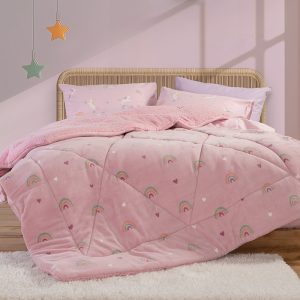 ΠΑΙΔΙΚΟ ΚΟΥΒΕΡΤΟΠΑΠΛΩΜΑ ΜΟΝΟ UNICORNS STYLE 160Χ220 NEF-NEF HOMEWARE LILAC