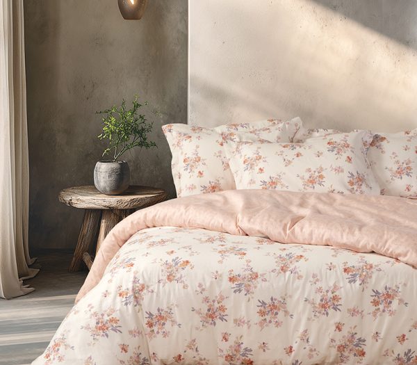 ΣΕΤ ΠΑΠΛΩΜΑΤΟΘΗΚΗ 3ΤΜΧ ΥΠΕΡΔΙΠΛΗ LEFEBR  1X(240X230)-2X(52X72) NEF-NEF HOMEWARE ECRU/ROSE