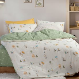 ΠΑΙΔΙΚΟ ΣΕΤ ΣΕΝΤΟΝΙΑ 3ΤΜΧ ΜΟΝΑ WOODLAND PARTY  2X(170X260)-1X(52X72) NEF-NEF HOMEWARE ECRU