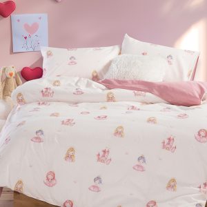 ΠΑΙΔΙΚΟ ΣΕΤ ΣΕΝΤΟΝΙΑ 3ΤΜΧ ΜΟΝΑ OUR PRINCESS  2X(170X260)-1X(52X72) NEF-NEF HOMEWARE CREAM