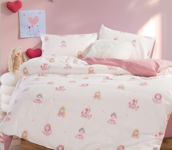 ΠΑΙΔΙΚΟ ΣΕΤ ΣΕΝΤΟΝΙΑ 3ΤΜΧ ΜΟΝΑ OUR PRINCESS  2X(170X260)-1X(52X72) NEF-NEF HOMEWARE CREAM