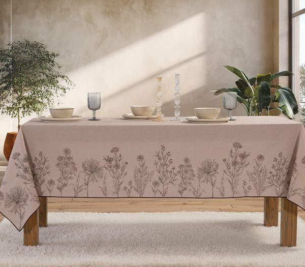 ΤΡΑΠΕΖΟΜΑΝΤΗΛΟ KERKYNIA 140X180 NEF-NEF HOMEWARE BROWN