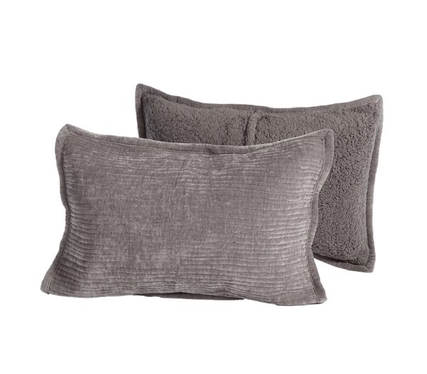 ΜΑΞΙΛΑΡΟΘΗΚΗ ELEMENTS-BRAVE ΣΕΤ 2 ΤΜΧ 52Χ72 NEF-NEF HOMEWARE GREY