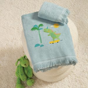 ΠΑΙΔΙΚΕΣ ΠΕΤΣΕΤΕΣ ΣΕΤ 2TMX DINOS ON WHEELS 30X50+70X140 NEF-NEF HOMEWARE BLUE