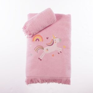 ΠΑΙΔΙΚΕΣ ΠΕΤΣΕΤΕΣ ΣΕΤ 2TMX UNICORNS STYLE 30X50+70X140 NEF-NEF HOMEWARE PINK