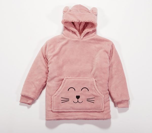 ΠΑΙΔΙΚΟ ΠΟΝΤΣΟ SMILING CAT Νο 06-08 NEF-NEF HOMEWARE PINK