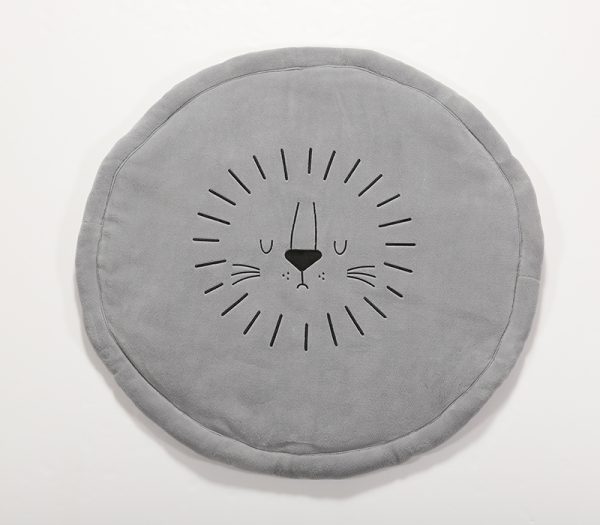 ΧΑΛΙ-ΤΑΠΕΤΟ-ΚΟΥΡΤΙΝΑ  SLEEPING LION D.90 NEF-NEF HOMEWARE GREY