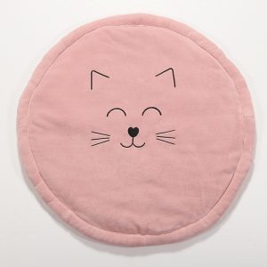 ΧΑΛΙ-ΤΑΠΕΤΟ-ΚΟΥΡΤΙΝΑ  SMILING CAT D.90 NEF-NEF HOMEWARE PINK