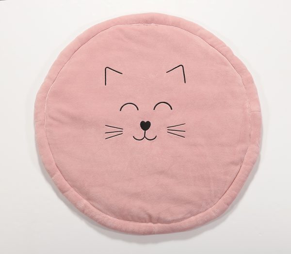 ΧΑΛΙ-ΤΑΠΕΤΟ-ΚΟΥΡΤΙΝΑ  SMILING CAT D.90 NEF-NEF HOMEWARE PINK