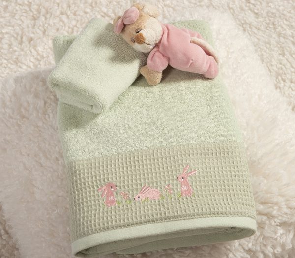 ΒΡΕΦΙΚΕΣ ΠΕΤΣΕΤΕΣ ΣΕΤ 2TMX COUNTRY BUNNY NEF-NEF HOMEWARE MINT