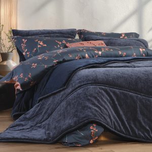ΚΟΥΒΕΡΤΟΠΑΠΛΩΜΑ ΥΠΕΡΔΙΠΛΟ VANIA 240Χ220 NEF-NEF HOMEWARE BLUE/BLACK