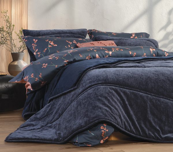 ΚΟΥΒΕΡΤΟΠΑΠΛΩΜΑ ΥΠΕΡΔΙΠΛΟ VANIA 240Χ220 NEF-NEF HOMEWARE BLUE/BLACK