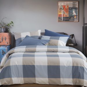 ΣΕΤ ΠΑΠΛΩΜΑΤΟΘΗΚΗ 2ΤΜΧ  ΜΟΝΗ CASUAL CHECK 1X(170Χ240)+1X(52X72)  NEF-NEF HOMEWARE DENIM