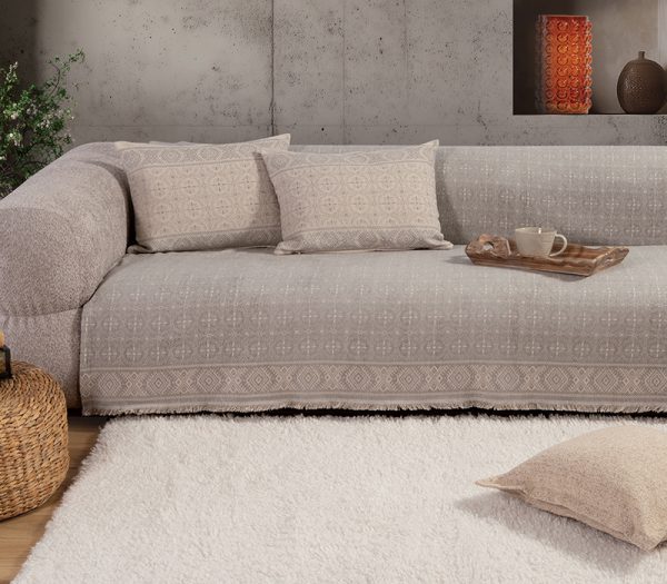 ΡΙΧΤΑΡΙ ΤΡΙΘΕΣΙΟΥ ΚΑΝΑΠΕ JENERIA 170X300 NEF-NEF HOMEWARE GREY