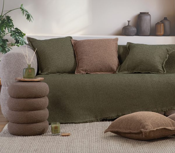 ΡΙΧΤΑΡΙ ΤΡΙΘΕΣΙΟΥ ΚΑΝΑΠΕ BROOKLYN 25 170X300 NEF-NEF HOMEWARE GREEN