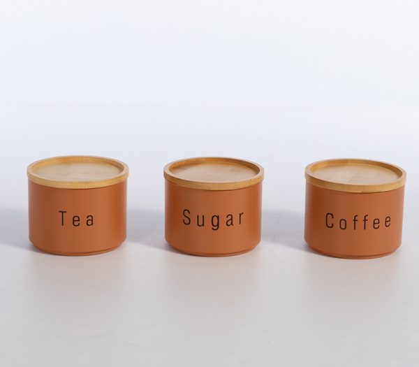 ΔΟΧΕΙΟ ΑΠΟΗΘΗΚΕΥΣΗΣ ΣΕΤ 3 ΤΜΧ COFFEE-TEA-SUGAR NEF-NEF HOMEWARE TERRA